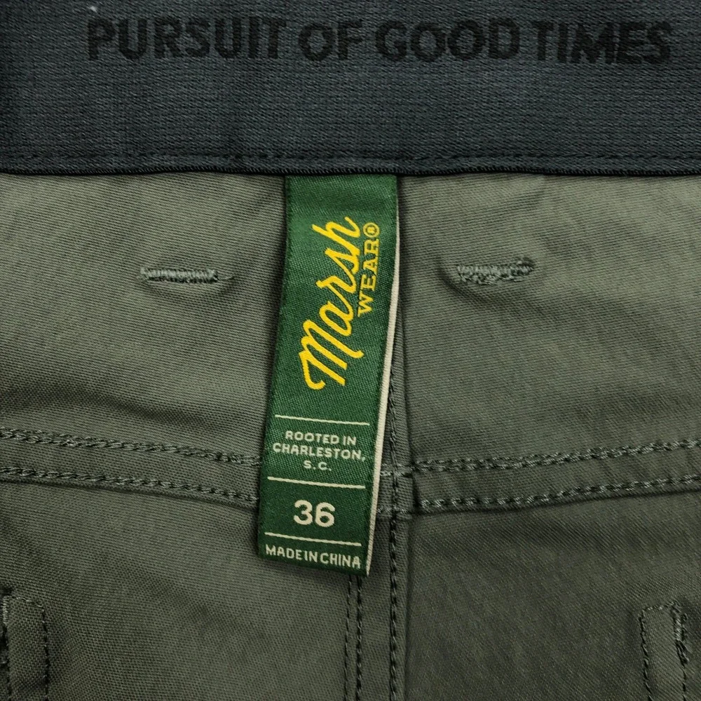 Marsh Wear Long Haul Pants Mens 36x32 Green Performance Nylon Spandex MWP14